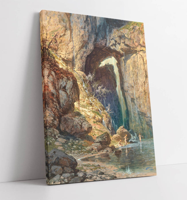 Canvas Wall Art – Georg Janny Bathing Handmade Canvas Print | Premium Satin Finish