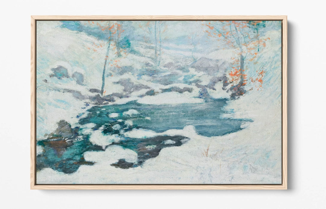 Canvas Wall Art - John Henry Twachtman Icebound Float Effect Premium Print