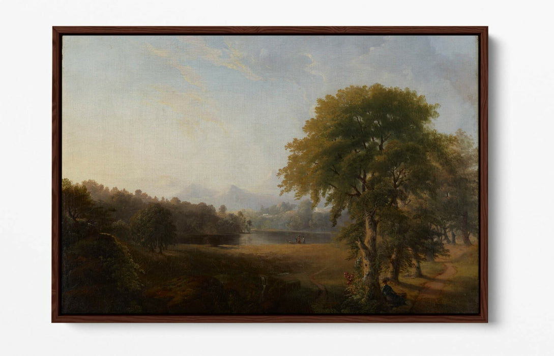 ROBERT S DUNCANSON, UNTITLED LANDSCAPE -FLOAT EFFECT CANVAS WALL ART PRINT