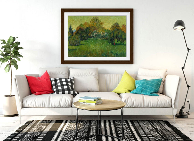 Framed Wall Art - Vincent Van Gogh Print The Poet's Garden Poster 4 Sizes