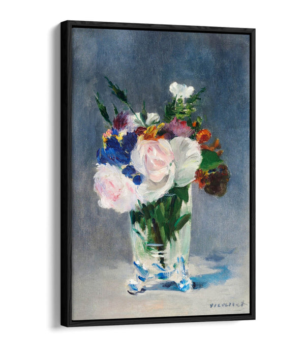 Float Effect Canvas Art | Edouard Manet Crystal Vase Artwork on MDF Frame