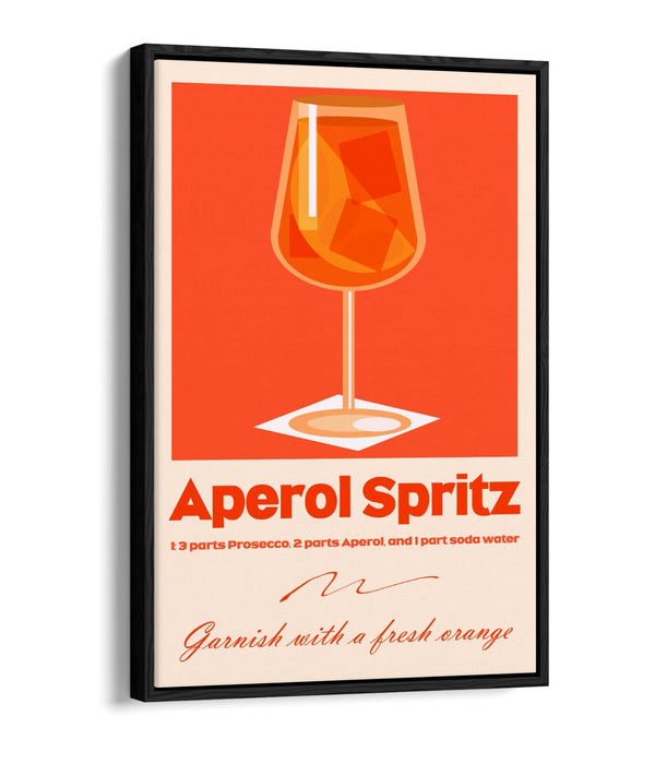 Aperol Spritz Canvas - Vibrant Cocktail Wall Art With Float Effect Print