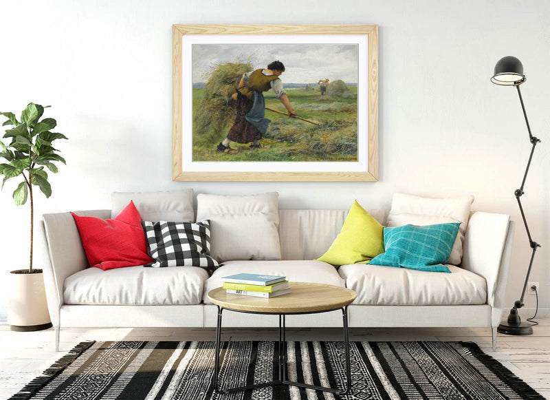 Framed Wall Art - Julien Dupre The Reapers Print | Handmade UK Wood Grain Frame