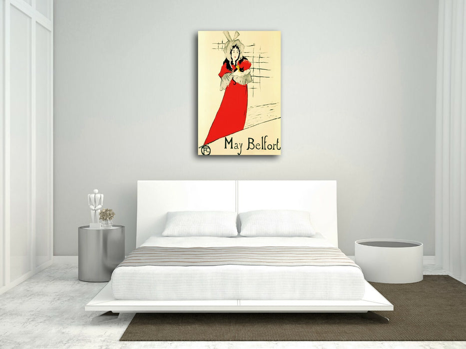 CANVAS WALL ART ARTWORK PICTURE PRINT Henri de Toulouse Lautrec May Belfort