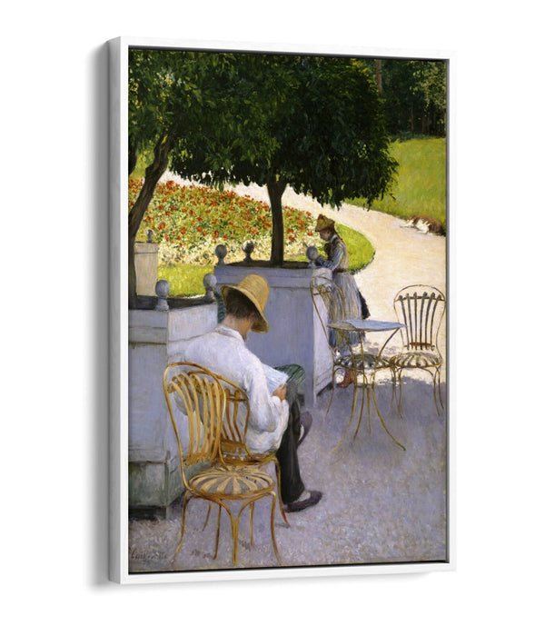 Canvas Wall Art | Handmade Float Effect Canvas Print – Orange Trees by Caillebotte
