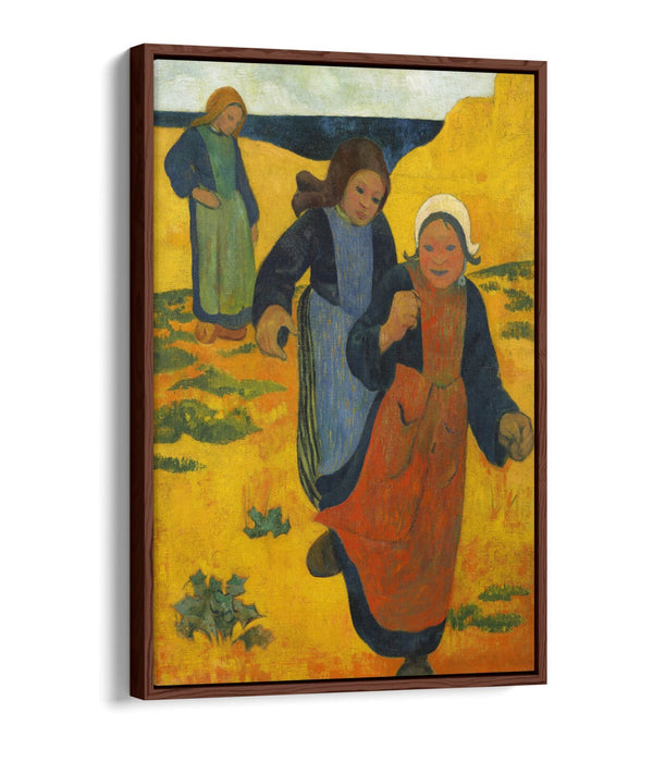 PAUL SERUSIER, GIRLS IN THE GREAT SANDS -FLOAT EFFECT CANVAS WALL ART PIC PRINT