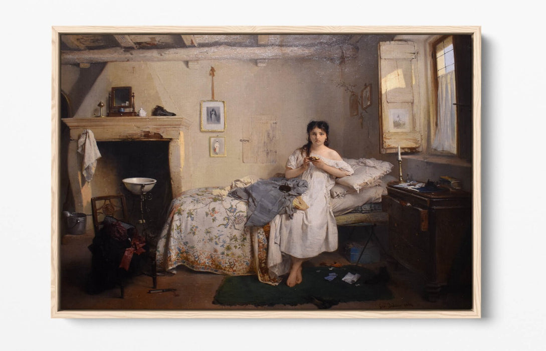 Canvas Wall Art Print – Gerolamo Induno Sad Feeling | Premium Float Effect Frame