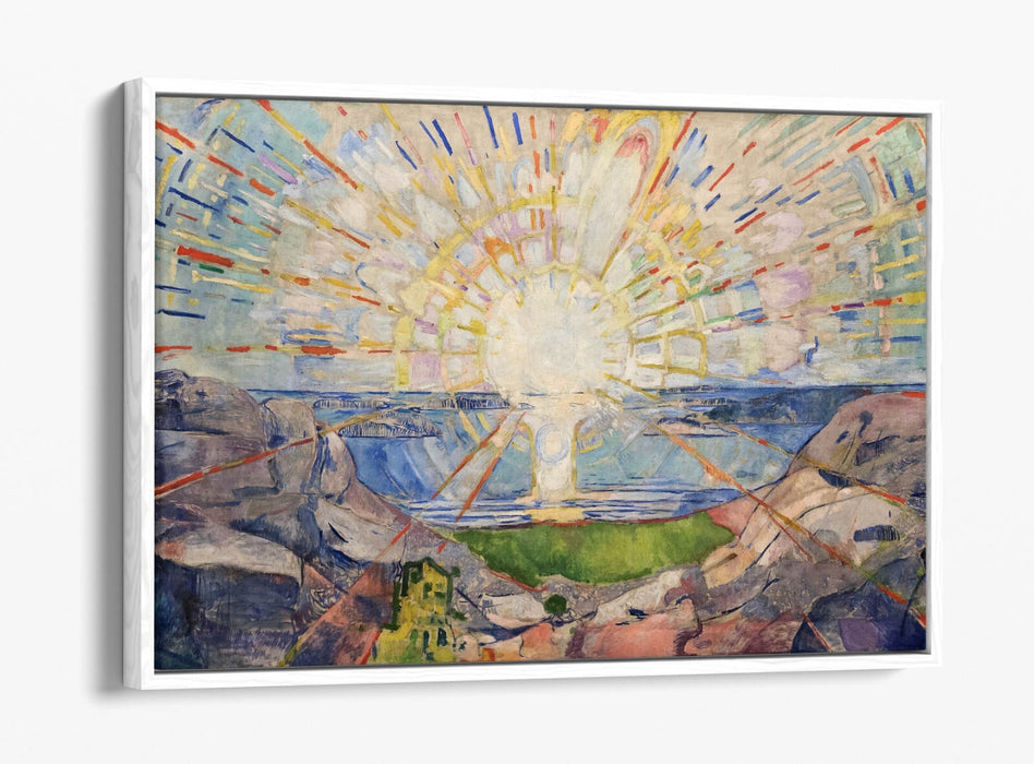 Float Effect Canvas Art – Edvard Munch Solenintro Modern Wall Decor Print