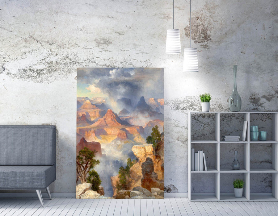Grand Canyon Canvas Art – Thomas Moran Painting | Handmade Landscape Wall Decor