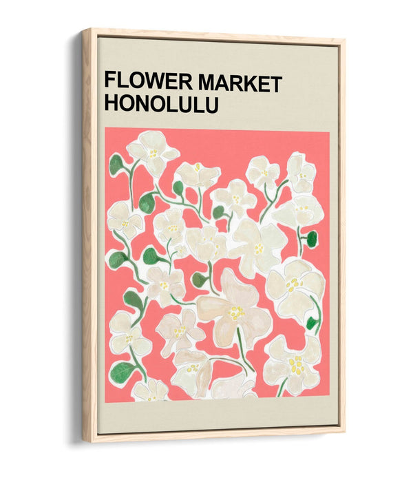 Float Effect Canvas Art – Contemporary Floral Wall Art With Premium Varnish Coating