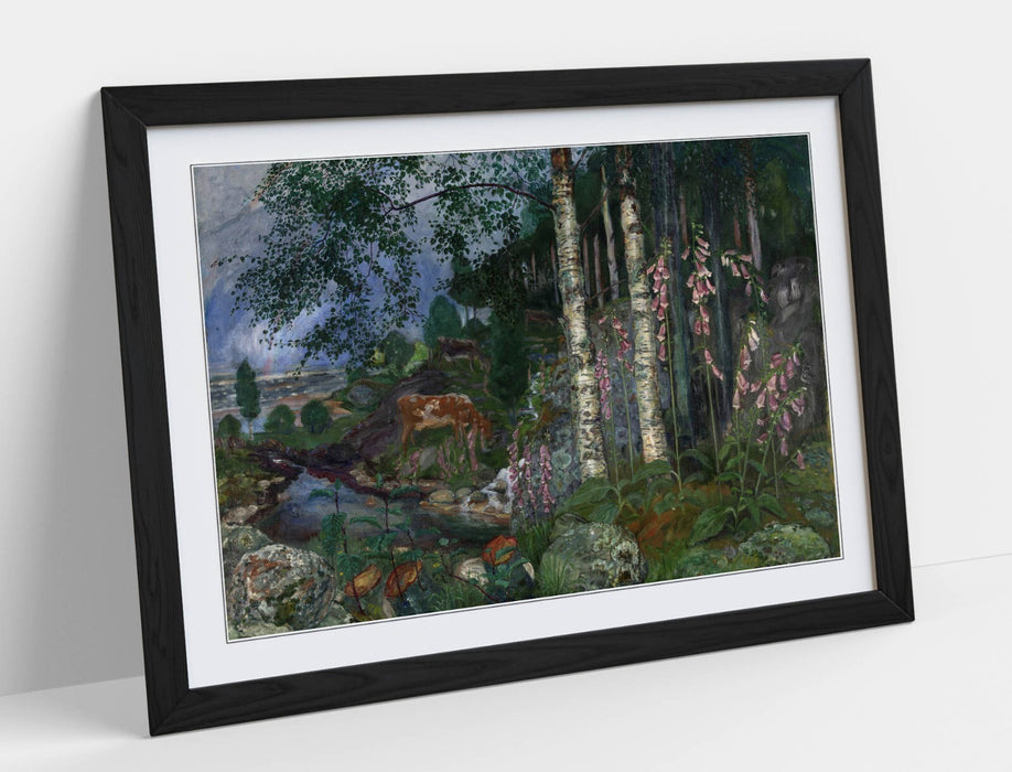 Framed Wall Art – Nikolai Astrup Foxgloves Painting | Handmade Wall Decor UK