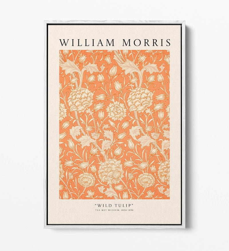 Floral Canvas Art – William Morris Wild Tulip Print | Handmade Canvas Wall Decor
