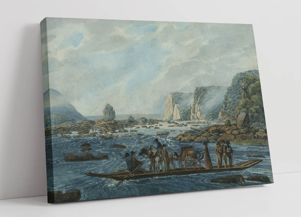 Canvas Wall Artwork | Handmade Ferry Scene Canvas Print with Premium Varnish
