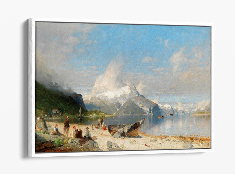 Canvas Wall Art - GEORG ANTON RASMUSSEN Summer Day Float Effect Print on Premium Frame