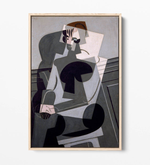 JUAN GRIS, PORTRAIT OF MADAME JOSETTE GRIS -FLOAT EFFECT CANVAS WALL ART PRINT