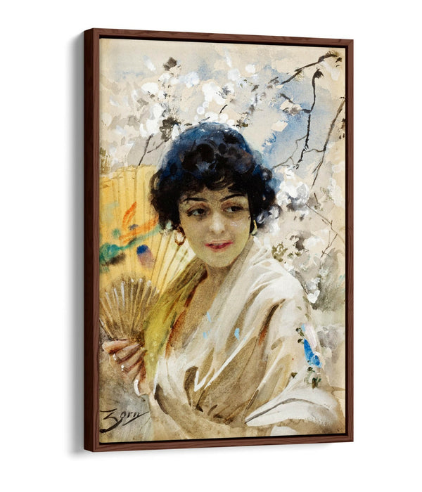 ANDERS ZORN, ROSALITA -FLOAT EFFECT CANVAS WALL ART PIC PRINT- PAINTING WOMAN