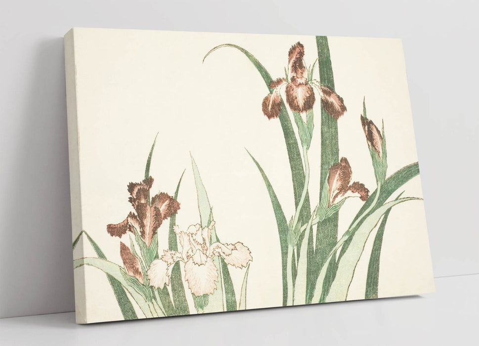 Canvas Wall Art - Hokusai Iris Print | Handmade Japanese Canvas Artwork