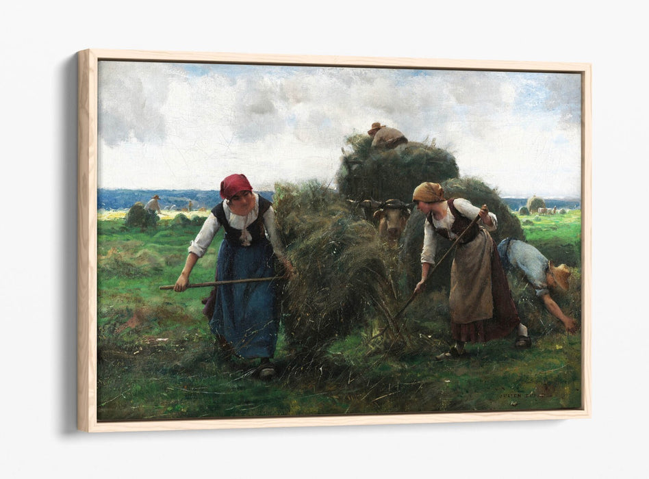JULIEN DUPRE, HAYMAKING -FLOAT EFFECT CANVAS WALL ART PIC PRINT