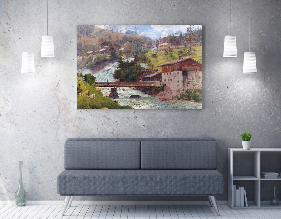 JAKOB ALT, VIEW OF BAD GASTEIN-CANVAS WALL ART ARTWORK PRINT
