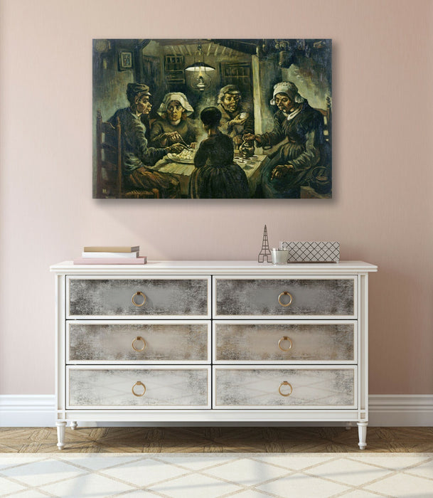 Van gogh potato eaters CANVAS WALL ART PAINTING ARTWORK 30mm DEEP FRAMED PRINT