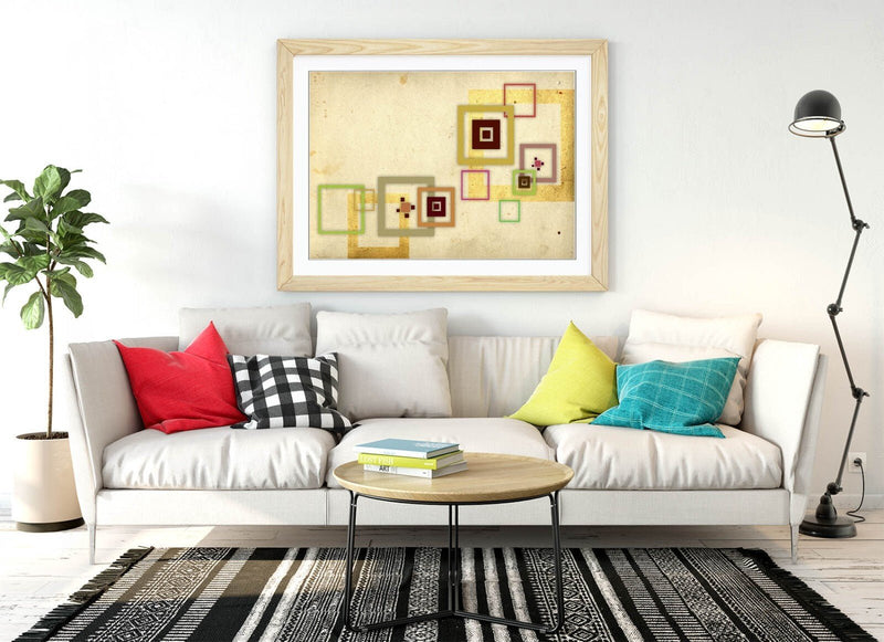 Abstract Framed Poster – Green Abstract Print | Handmade UK Artwork, Ready To Hang