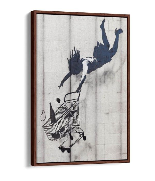 Graffiti Canvas Wall Art – Banksy Float Effect Canvas Print With Premium Varnish