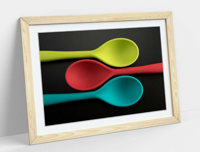 Art Framed Poster - Colorful Wall Decor with Wood Grain Frame and Matte Paper Print