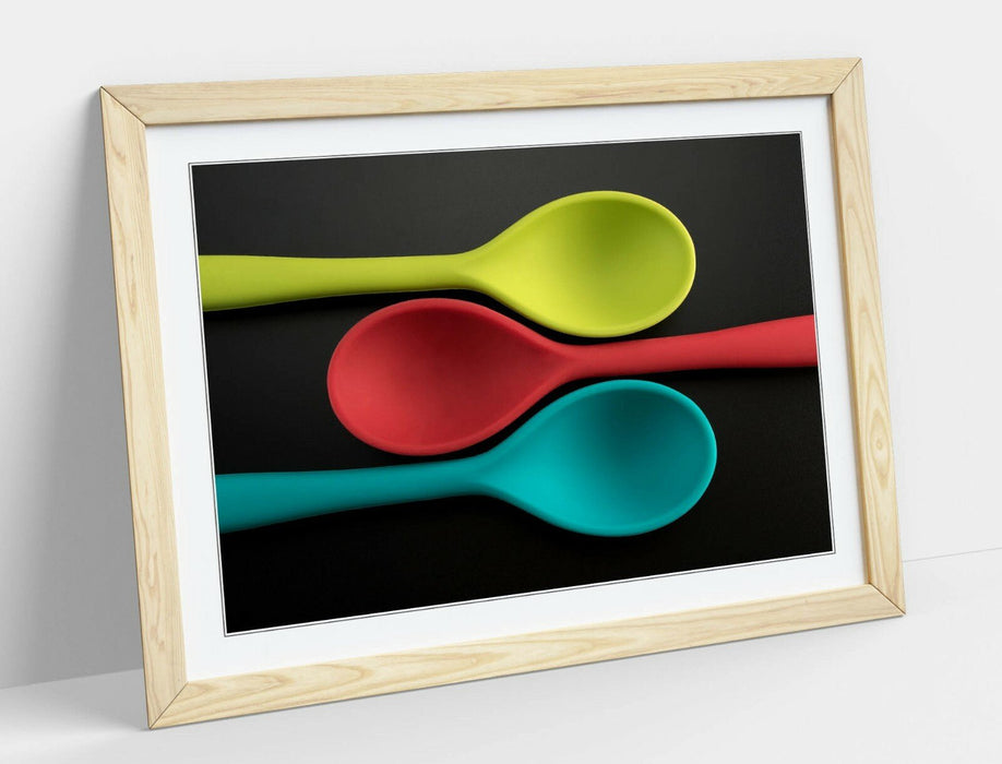 Art Framed Poster - Colorful Wall Decor with Wood Grain Frame and Matte Paper Print