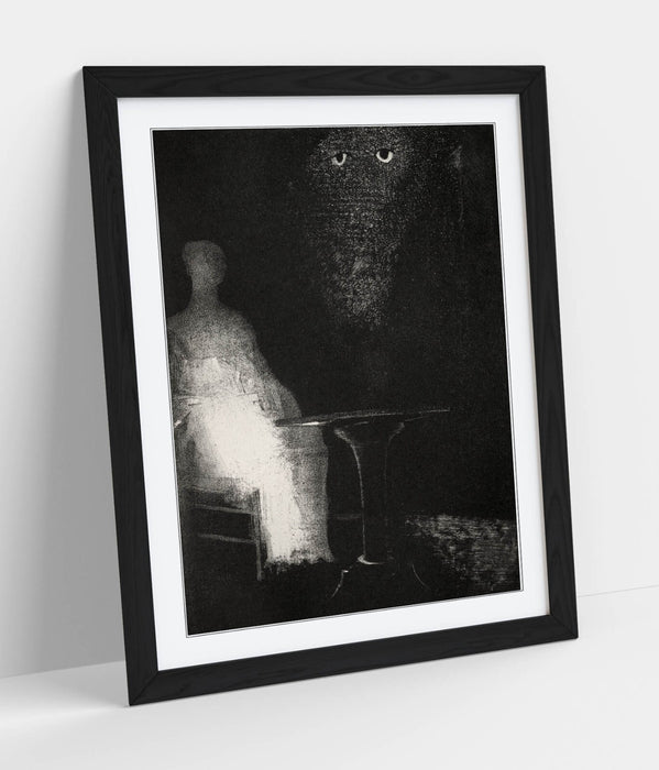 Framed Wall Art - Odilon Redon Haunted House Painting | UK Handmade Wood Grain Frame