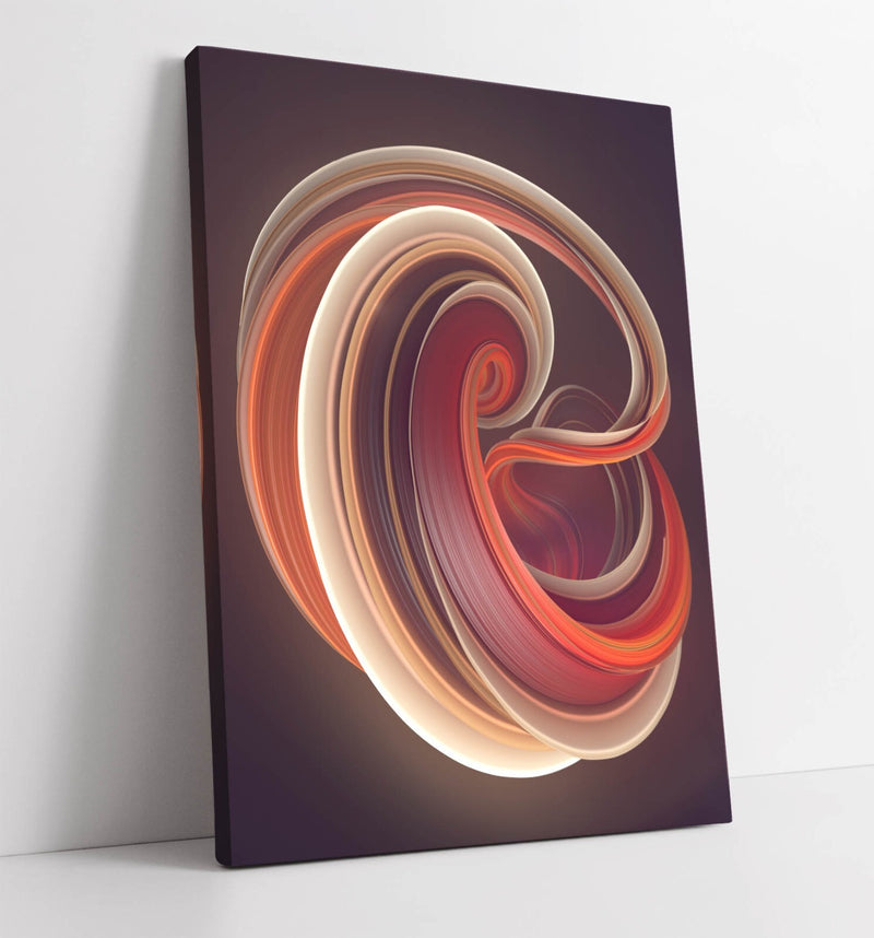 Canvas Wall Art - Abstract Multi Colour Swirl Print | Handmade Bedroom Decor