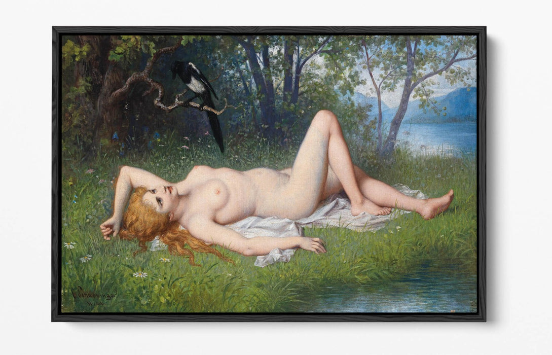 CARL SCHWENINGER, MAGPIE -FLOAT EFFECT CANVAS WALL ART PRINT