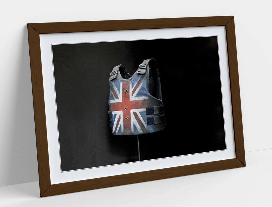 BANKSY UNION JACK STAB VEST STORMZY -FRAMED STREET ART POSTER PICTURE PRINT