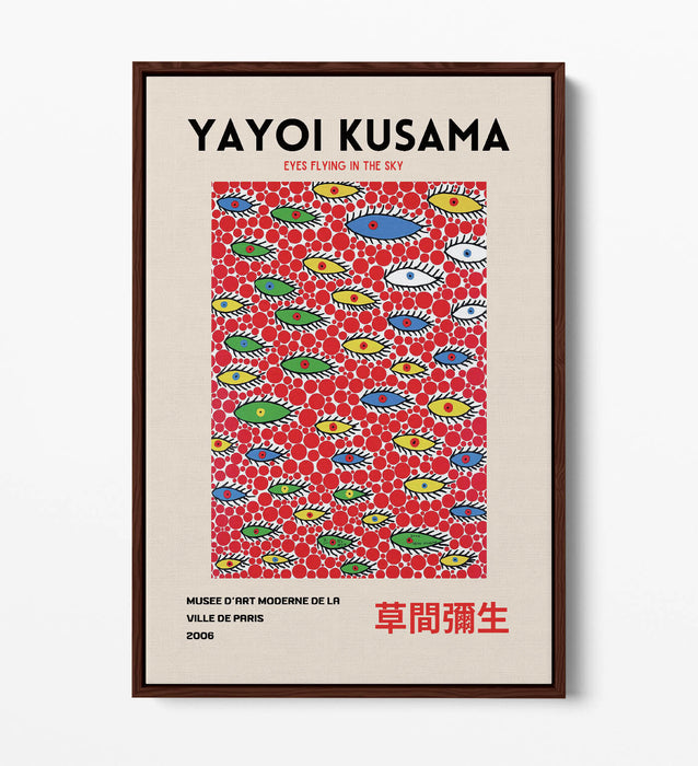 YAYOI KUSAMA ABSTRACT EYES CONTEMPORARY HOME DECOR FLOAT EFFECT CANVAS ART PRINT