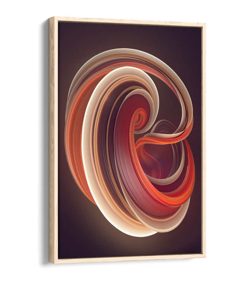 Canvas Wall Art – Abstract Multi Color Swirl Print | Float Effect, Ready to Hang