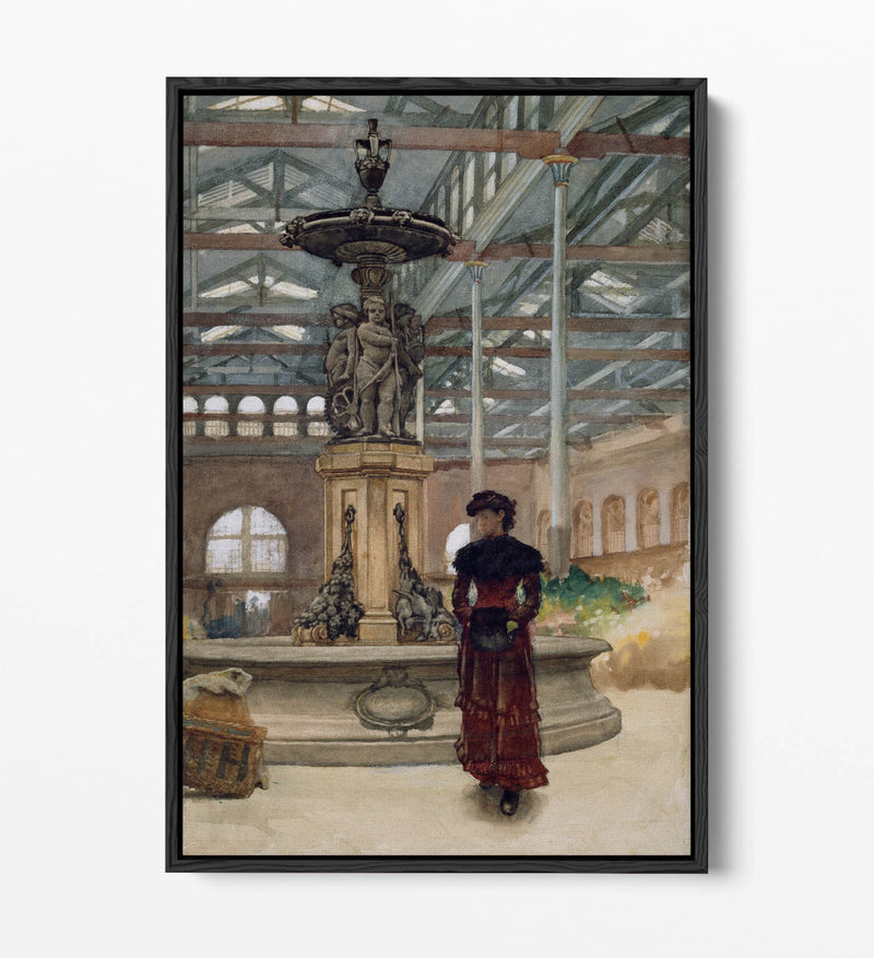 Canvas Wall Art | Handmade Float Effect Canvas Print of Walter Langley Old Market Hall