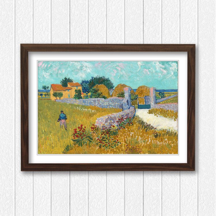 Van Gogh Wall Art – Framed Farmhouse Poster Print in Provence | 4 Sizes