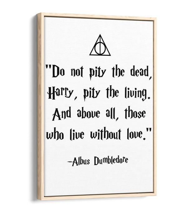 HARRY POTTER, ALBUS DUMBLEDORE INSPIRATION QUOTE -FLOAT EFFECT CANVAS ART PRINT