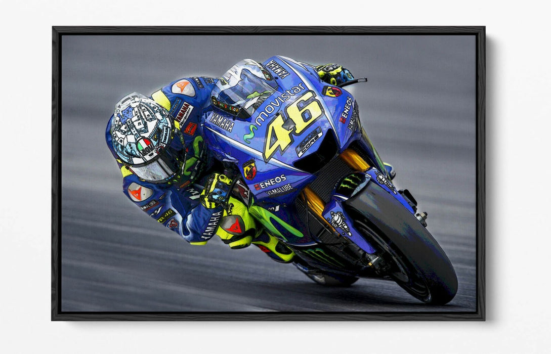 Canvas Wall Art - Valentino Rossi Float Effect Canvas Print | Handmade UK Art