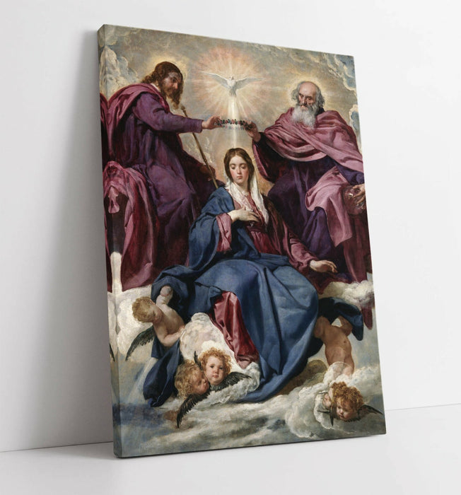 Canvas Wall Art – Diego Velazquez Coronation Of The Virgin Print | Handmade Satin Finish