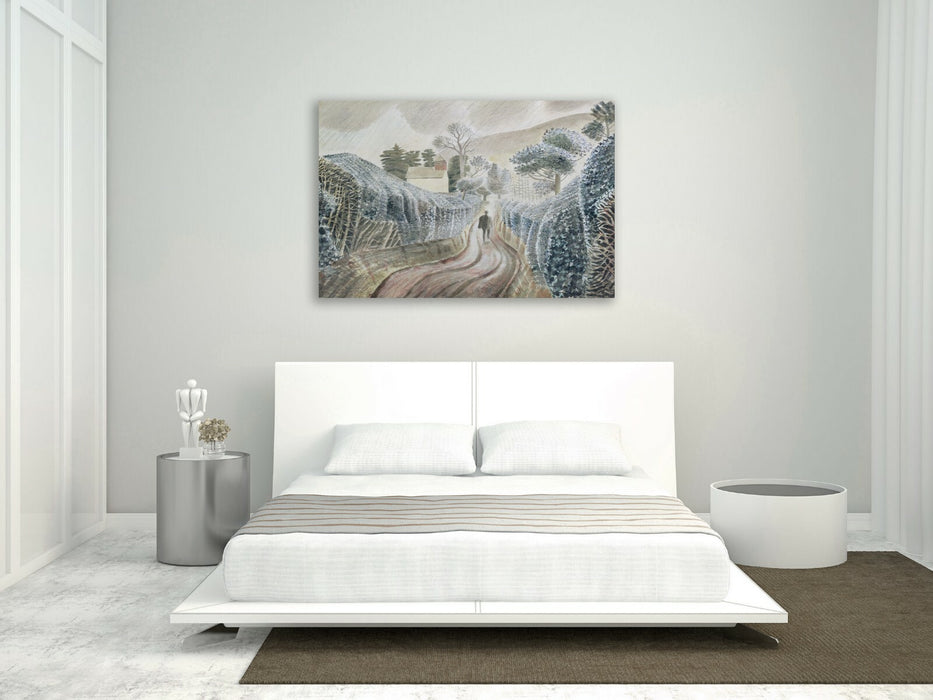 Canvas Wall Art – Classic Eric Ravilious Wet Afternoon Print on Archival Grade Canvas