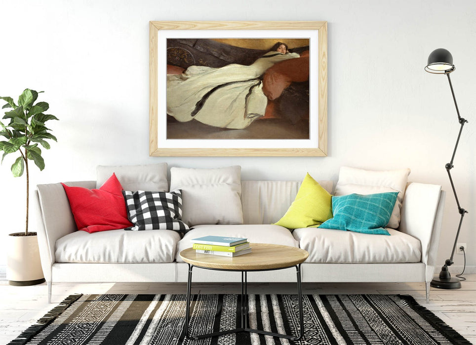 Framed Wall Art Print – John White Alexander Repose Painting, Handmade UK Frame