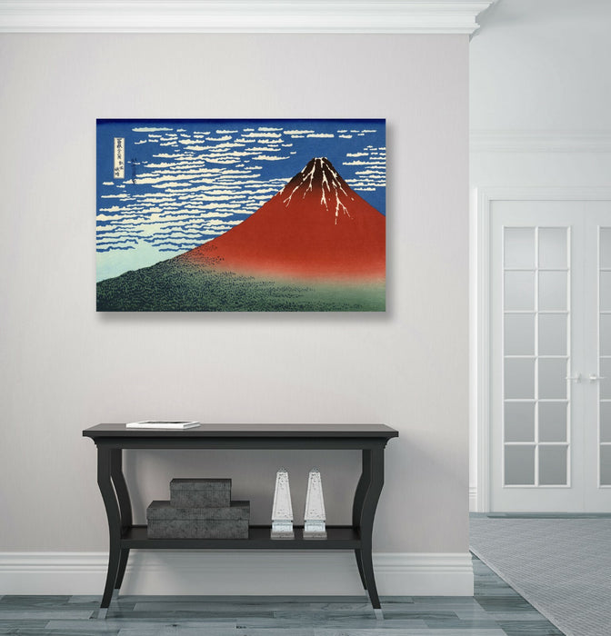 Canvas Wall Art – Hokusai Mount Fuji Framed Print | 30mm Deep Frame, Premium Varnish