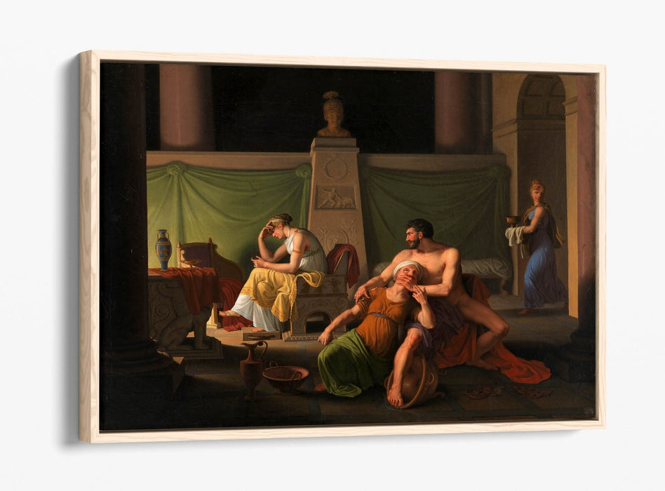 C.W ECKERSBERG, ODYSSEUS' HOMECOMING -FLOAT EFFECT CANVAS WALL ART PIC PRINT