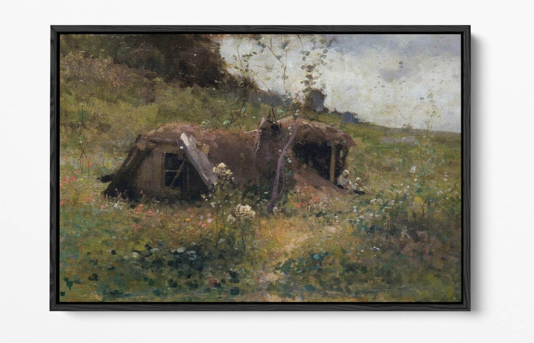 NICOLAE GRIGORESCU, BORDEI IN WOOD -FLOAT EFFECT CANVAS WALL ART PIC PRINT