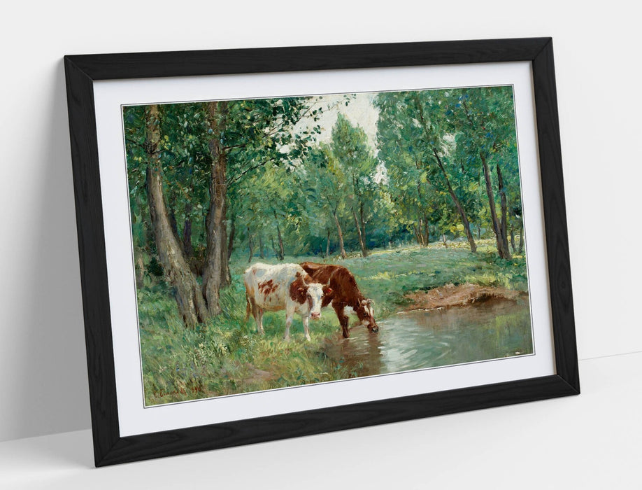 Framed Wall Art - Landscape Wall Art with Cows | Handmade UK Poster Print