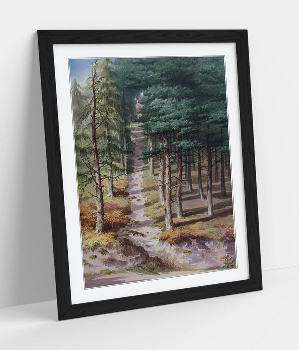 Framed Wall Art Poster Elijah Walton Rednal Wood Print - Natural Wood Frame