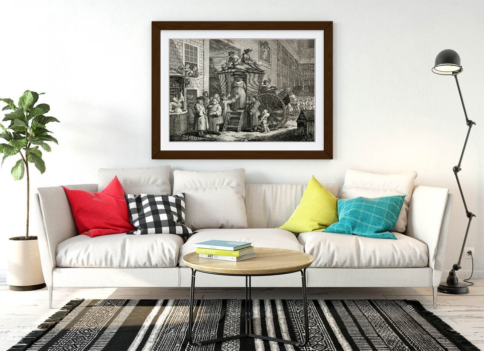 Framed Wall Art – William Hogarth Stage Coach Painting | Handmade UK Print
