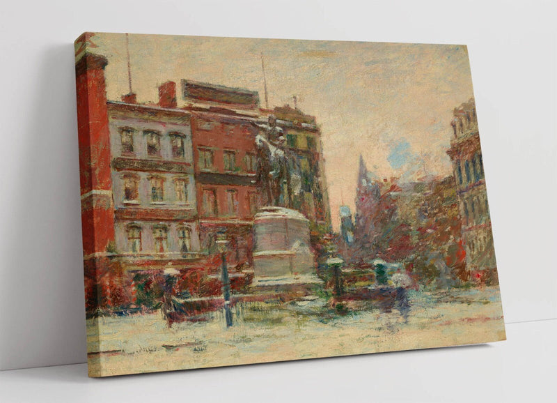 Canvas Wall Art - Theodore Robinson Union Square Winter Print | Handmade, Ready to Hang