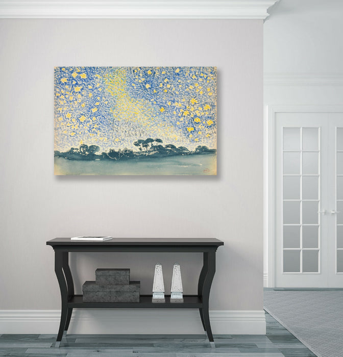 CANVAS WALL ART ARTWORK FRAMED PRINT Henri Edmond Cross Landscape with Stars