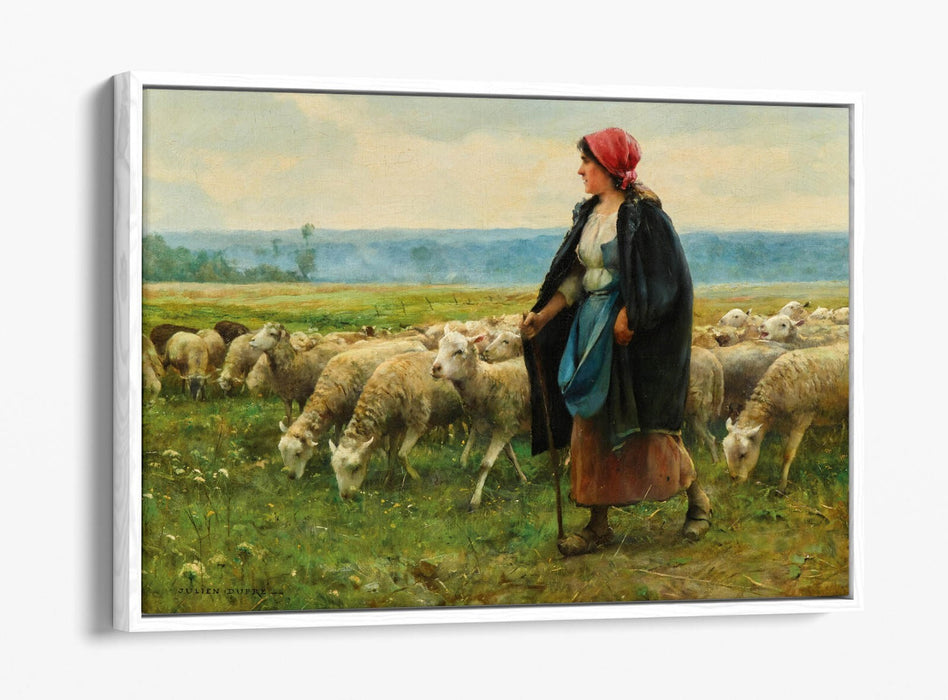 Canvas Wall Art – JULIEN DUPRE Shepherdess Float Effect Print on Premium Frame